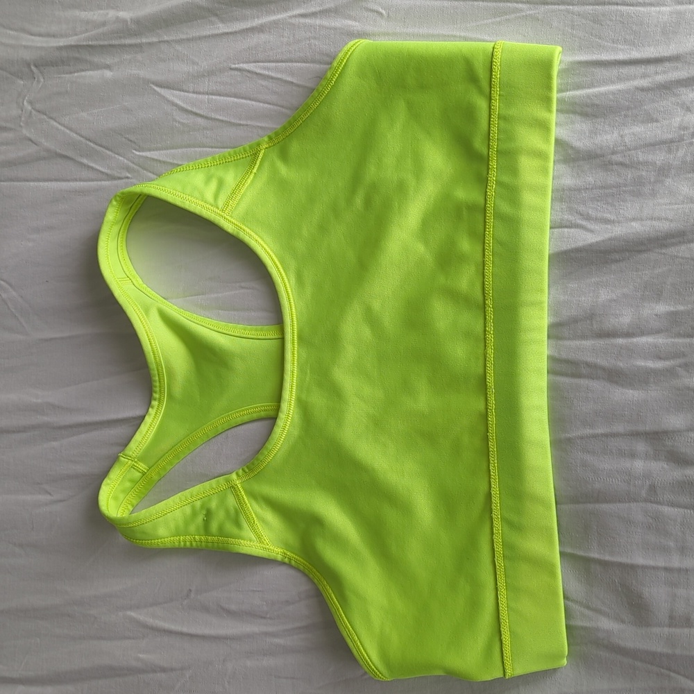 Nike Dri-Fit Neon Yellow Sports Bra - Picture 5 of 5